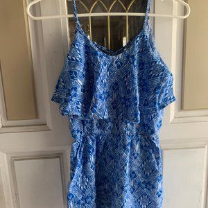 Maurice's Small Blue Patterned Romper